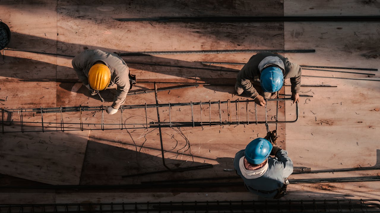 Estructura y obra en progreso
